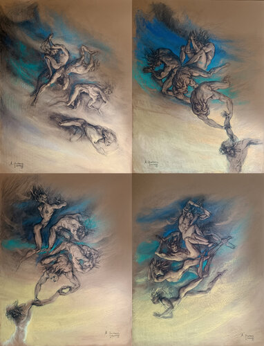 Les Anges du Sceptre (Tétraptyque) de Alexandre Barbera-Ivanoff, Dibujo a la venta en Singulart