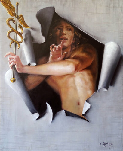 Hermès émergeant de Alexandre Barbera-Ivanoff, Pintura a la venta en Singulart