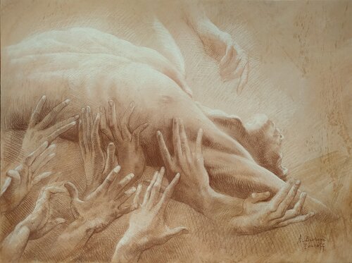 Etude pour "La Pesanteur et la Grâce" Alexandre Barbera-Ivanoff