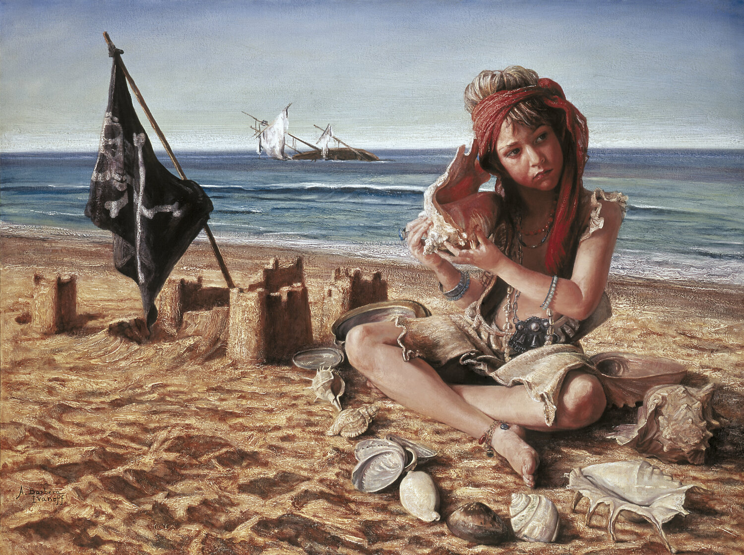 L'écho des combats héroïques Alexandre Barbera-Ivanoff Dipinto originale in vendita