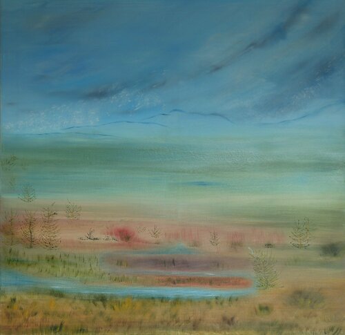Les Mélèzes van Marie Raynaud, Schilderij te koop op Singulart