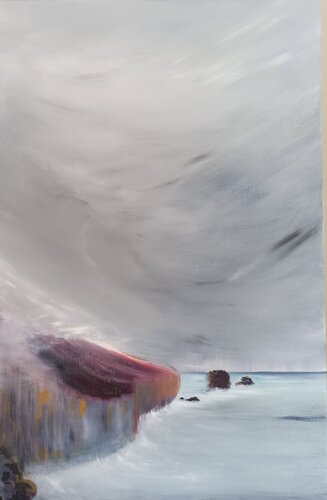 La falaise pourpre di Marie Raynaud, Pittura in vendita su Singulart