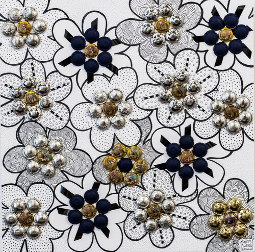 Flor Miss blanca van Malvina Sauvage, Schilderij te koop op Singulart