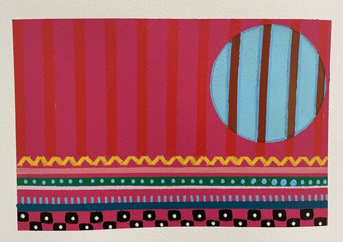 Soleil bleu by Malvina Sauvage, Painting for Sale on Singulart