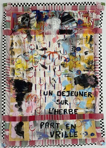 Un déjeuner sur l´ herbe part en vrille de Malvina Sauvage, Pintura a la venta en Singulart