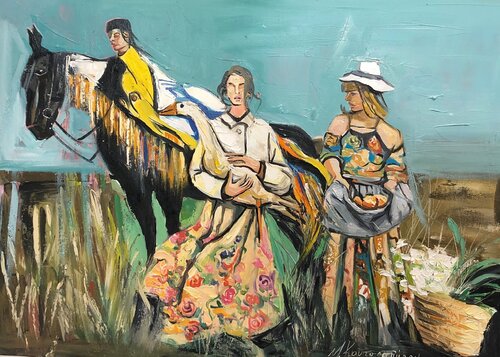 country farm di Marina Koutsospyrou, Pittura in vendita su Singulart