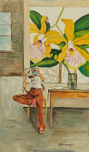 Girl in reading von Marina Koutsospyrou, Malerei kaufen auf Singulart