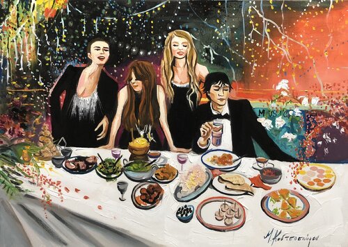 Let's celebrate von Marina Koutsospyrou, Malerei kaufen auf Singulart