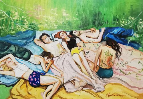 The joy of life van Marina Koutsospyrou, Schilderij te koop op Singulart