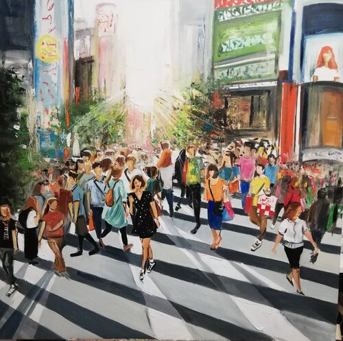 The city sound van Marina Koutsospyrou, Schilderij te koop op Singulart