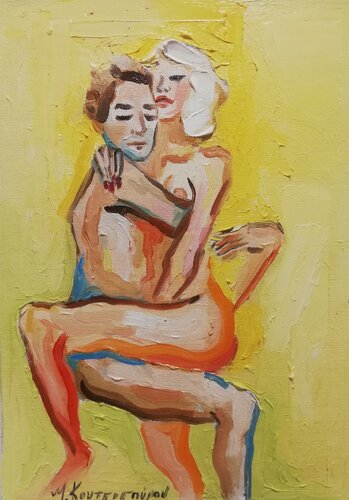 hug van Marina Koutsospyrou, Schilderij te koop op Singulart
