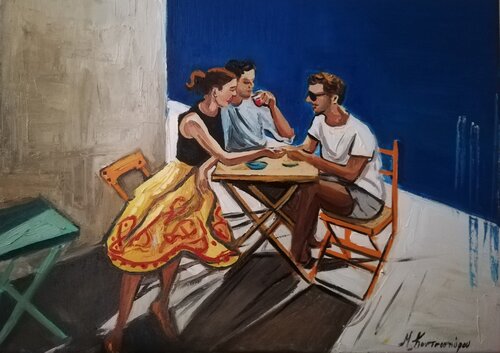 Moment in vacations von Marina Koutsospyrou, Malerei kaufen auf Singulart