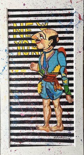 Karagiozis in NY van Marina Koutsospyrou, Schilderij te koop op Singulart