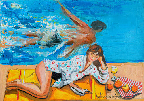 piscine van Marina Koutsospyrou, Schilderij te koop op Singulart