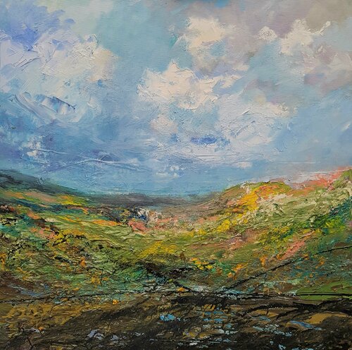 Wales countryside van Wim Van De Wege, Schilderij te koop op Singulart