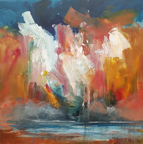Abstract seascape #145 van Wim Van De Wege, Schilderij te koop op Singulart