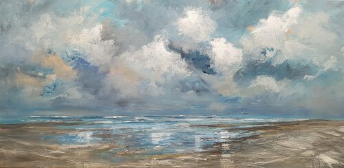 North Sea XL series nr. 5 van Wim Van De Wege, Schilderij te koop op Singulart