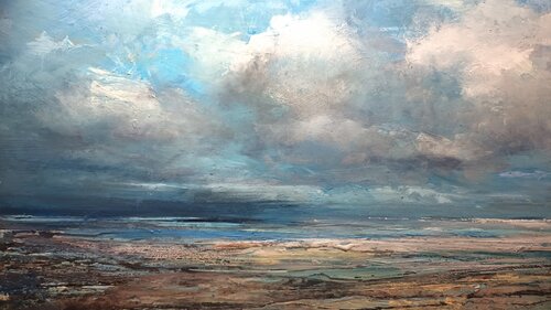 Ameland Waddenzee seascape by Wim Van De Wege, Painting for Sale on Singulart