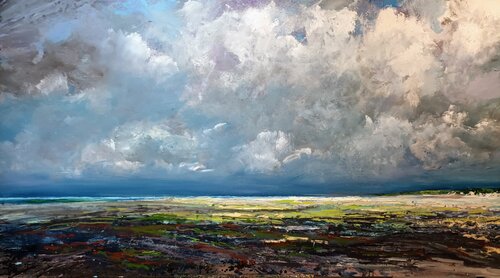 NorthSea Wadden van Wim Van De Wege, Schilderij te koop op Singulart