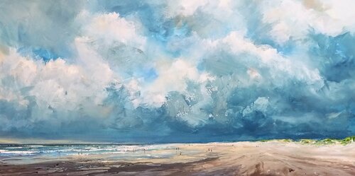 North Sea Beach April 2026 by Wim Van De Wege, Painting for Sale on Singulart