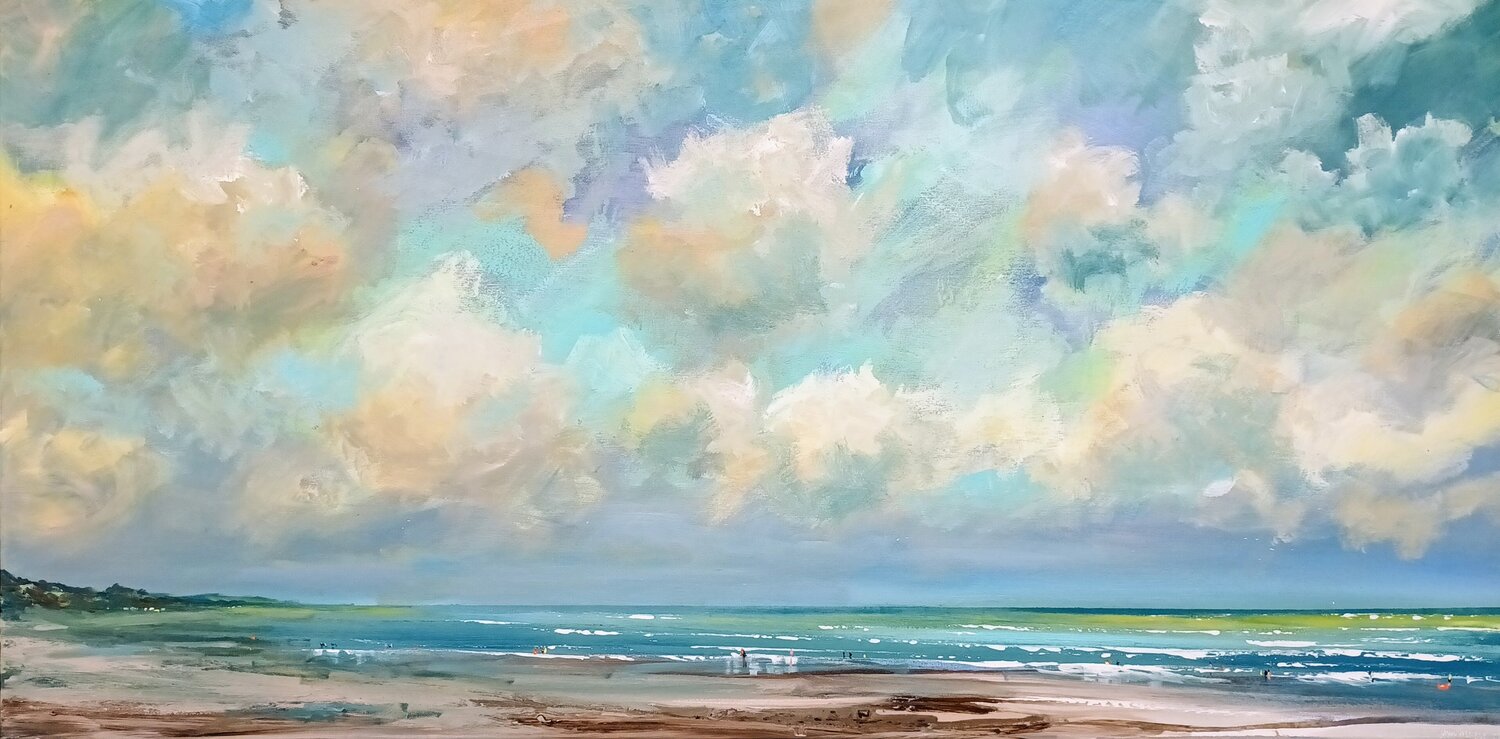 Autumn spheres on the Northsea beach Wim Van De Wege Originalgemälde zu verkaufen