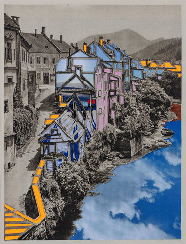 Cutout: Zell A.D. Ybbs, 2023 von Renata Kos, Werk auf Papier kaufen auf Singulart