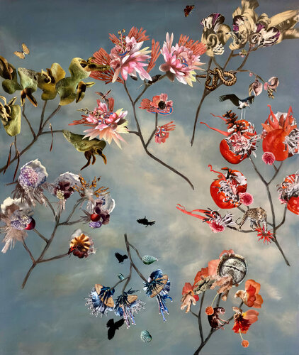 Kirschen Blüten Flechten by Renata Kos, Painting for Sale on Singulart