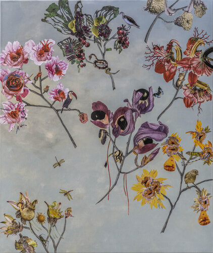 Kirschen Blüten Rosen by Renata Kos, Painting for Sale on Singulart