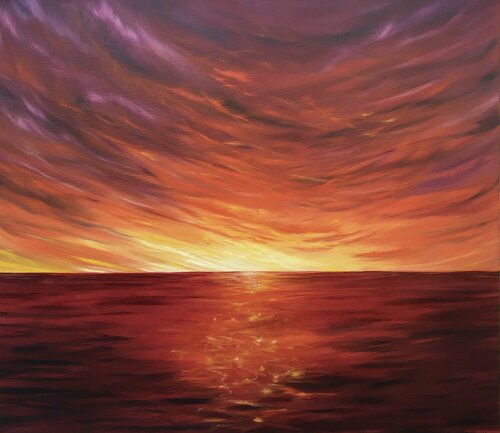 Red sunset van Andrew Hasler, Schilderij te koop op Singulart