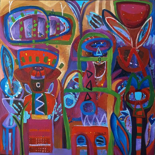 Jugando escondidas en el jardín encantado de Sabina von Jaime Lupercio, Malerei kaufen auf Singulart