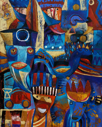 LOS MAYORDOMOS van Jaime Lupercio, Schilderij te koop op Singulart