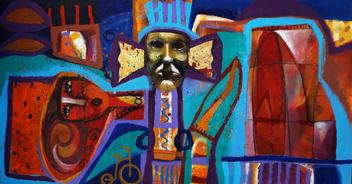 La máscara del patriarca von Jaime Lupercio, Malerei kaufen auf Singulart