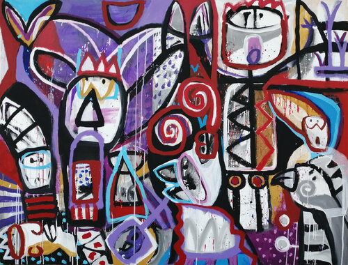 Las mascotas de Amaranta de Jaime Lupercio, Pintura a la venta en Singulart