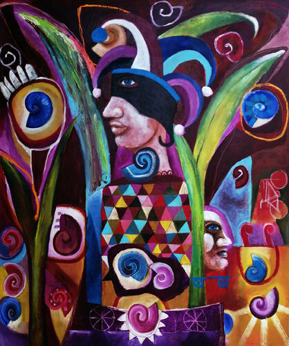 Dionisio el arlequín von Jaime Lupercio, Malerei kaufen auf Singulart