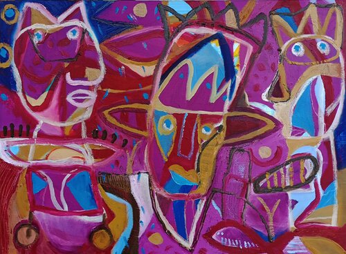 LOS REYES DEL CARNAVAL de Jaime Lupercio, Pintura a la venta en Singulart