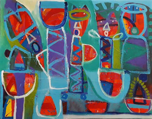 La llegada de los castillos de la feria de Jaime Lupercio, Pintura a la venta en Singulart