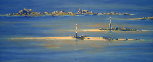 Bancs de sable, Saint-Malo von François Cusson, Malerei kaufen auf Singulart