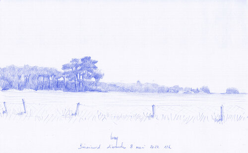 Vue de la plaine di François Cusson, Disegno in vendita su Singulart