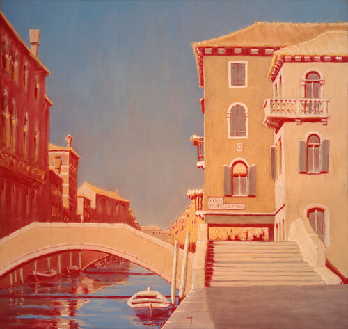 Venise, quai de la Miséricorde par François Cusson, Peinture en vente sur Singulart