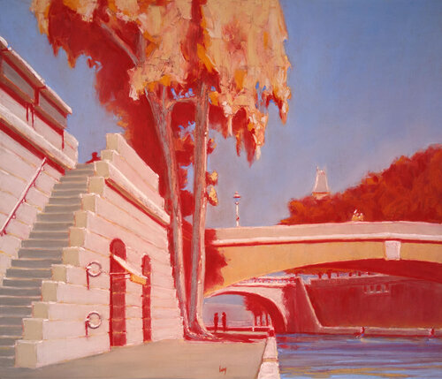 Le Petit Pont di François Cusson, Pittura in vendita su Singulart