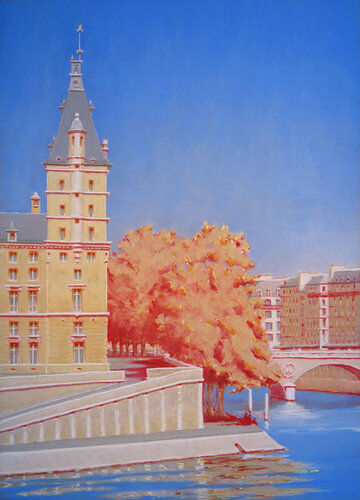 Quai des Orfèvres by François Cusson, Painting for Sale on Singulart