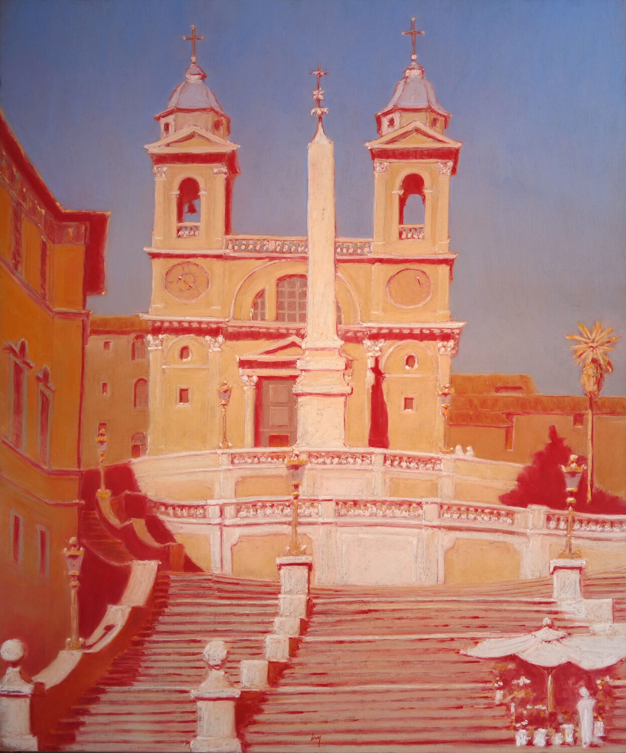 Place d'Espagne, Rome François Cusson Original painting for sale