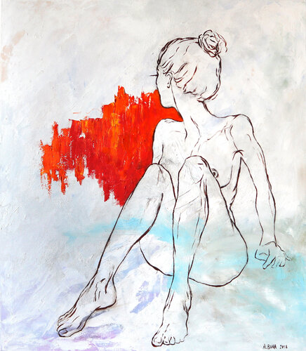 Donna seduta by Albina Onda, Painting for Sale on Singulart