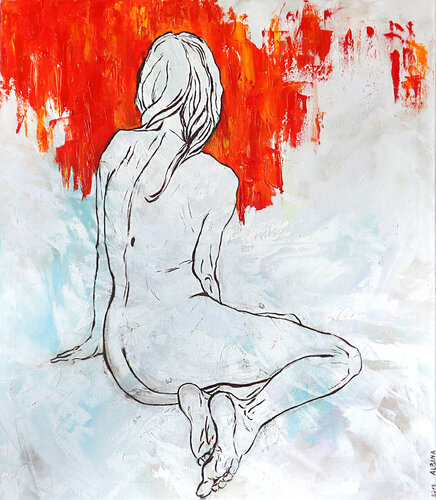 Donna pensierosa di Albina Onda, Pittura in vendita su Singulart