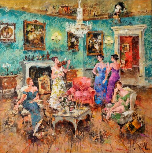 Interieur verd von Josep Costa Vila, Malerei kaufen auf Singulart