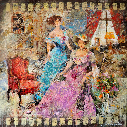 Mujer con sombrero by Josep Costa Vila, 회화 for Sale on Singulart