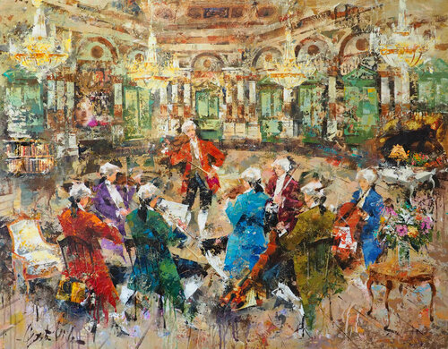 Teatro Liceu ,Barcelona de Josep Costa Vila, Pintura a la venta en Singulart