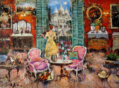 Intérieur Parisien by Josep Costa Vila, 회화 for Sale on Singulart
