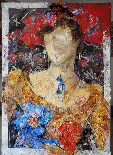 Sombrero rojo di Josep Costa Vila, Pittura in vendita su Singulart