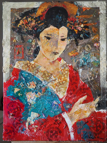 Figura en rojo di Josep Costa Vila, Pittura in vendita su Singulart